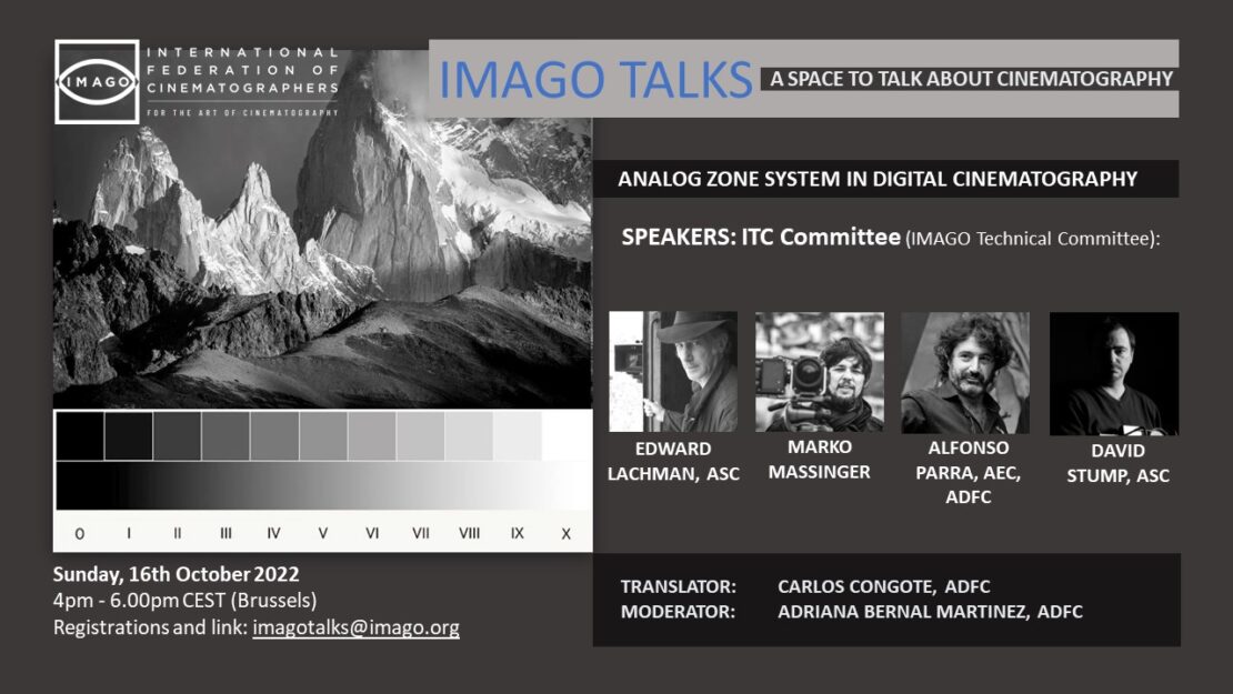 IMAGO TALKS – A Space to Talk About Cinematography – October 16