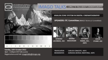 IMAGO TALKS - A Space to Talk About Cinematography - October 16