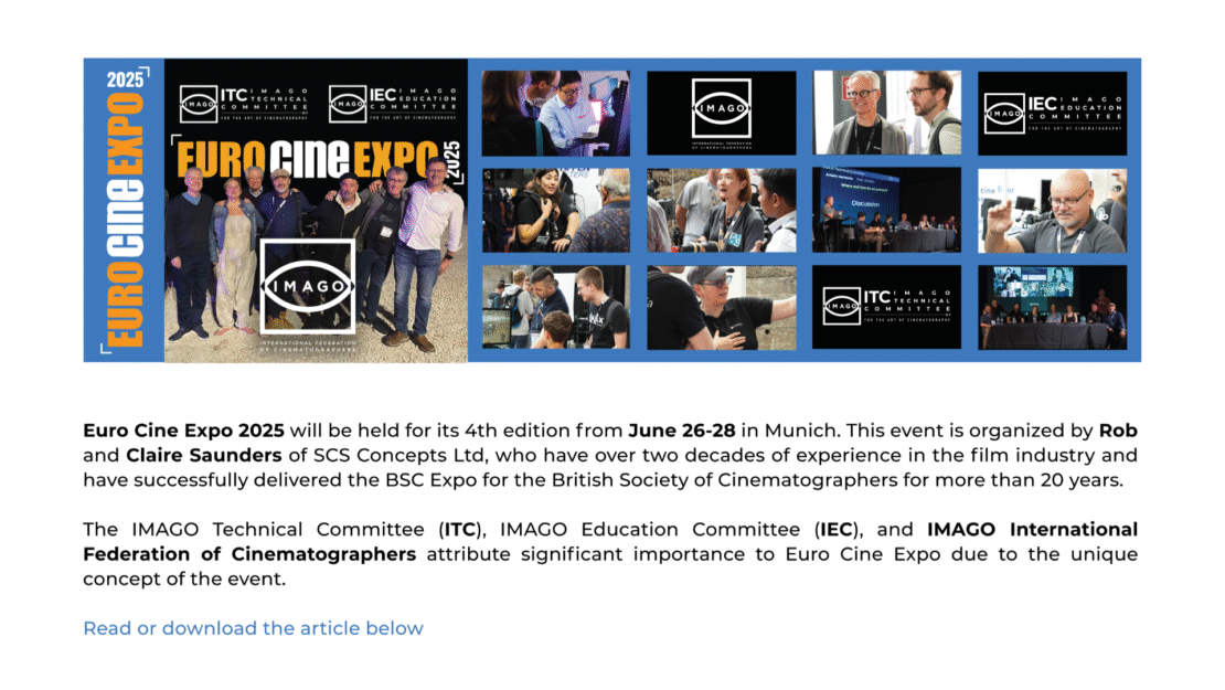 IMAGO, ITC & IEC Euro Cine Expo 2025